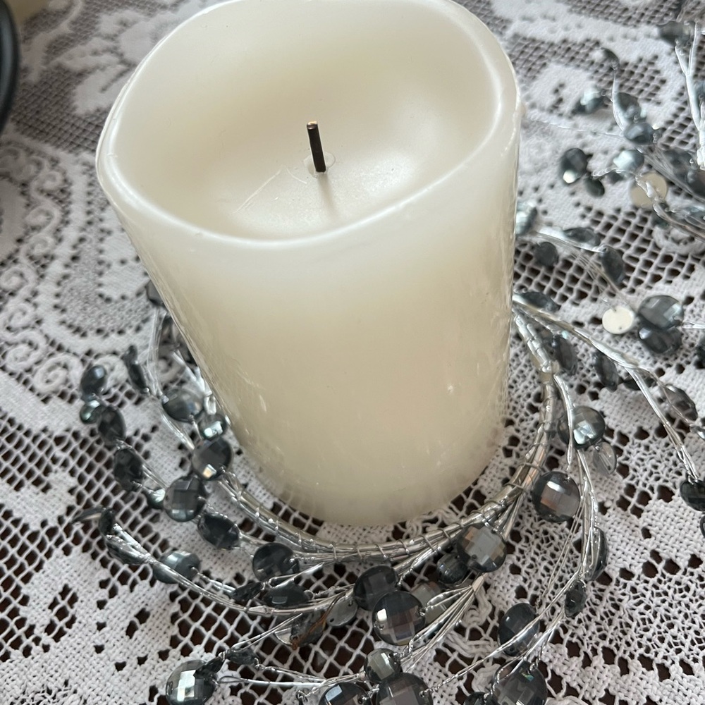 Two Decorative 4” Candle Surrounds (Candle Not Included)